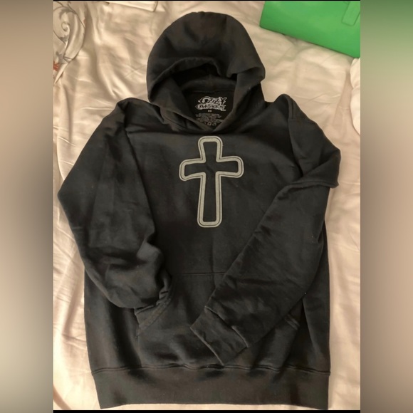 Ozzy Osbourne cross crucifix hoodie pullover-xs - Picture 2 of 3